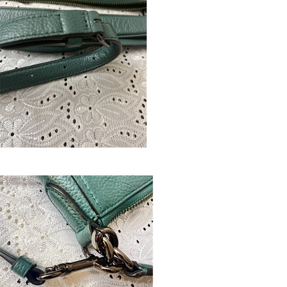 COACH Turnlock Hobo Shoulder Bag green Leather Large 24771 - Picture 12 of 13